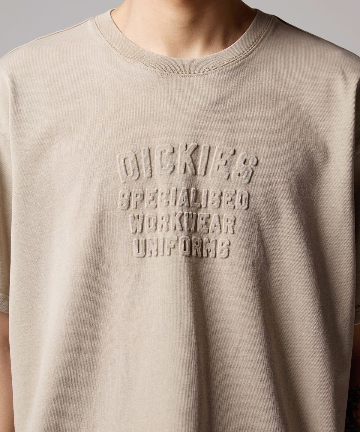디키즈(DICKIES) 헤비웨이트 워시드 티셔츠 Desert Sand