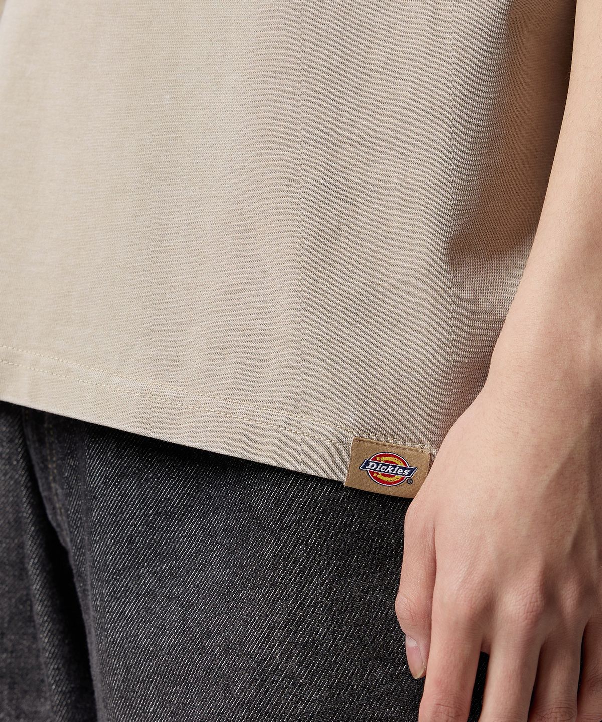 디키즈(DICKIES) 헤비웨이트 워시드 티셔츠 Desert Sand