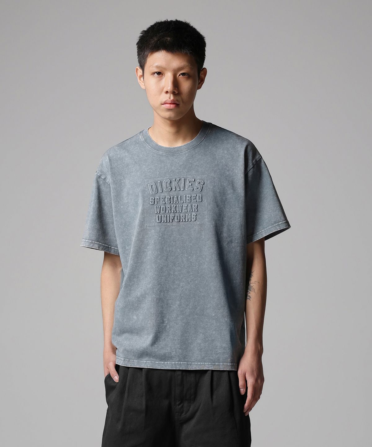 디키즈(DICKIES) 헤비웨이트 워시드 티셔츠 Stormy Weather