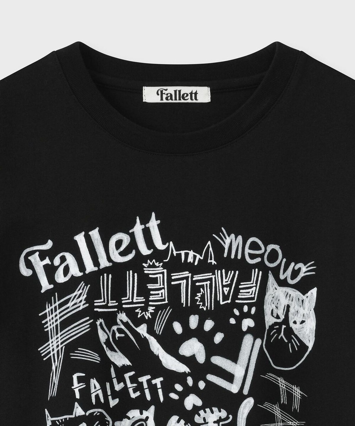 팔렛(FALLETT) 네로 드로잉 오버핏 반팔티 블랙