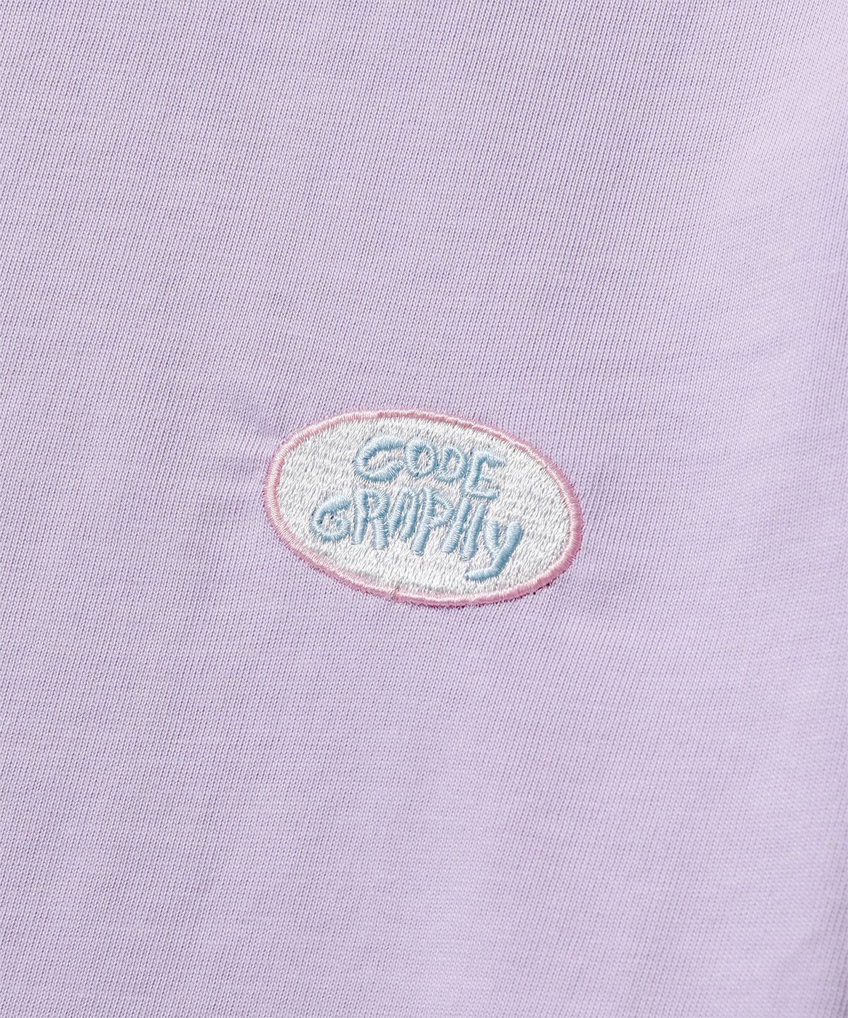 코드그라피(CGP) (우먼) JELLY 스몰 로고 링거 반팔 티셔츠_퍼플