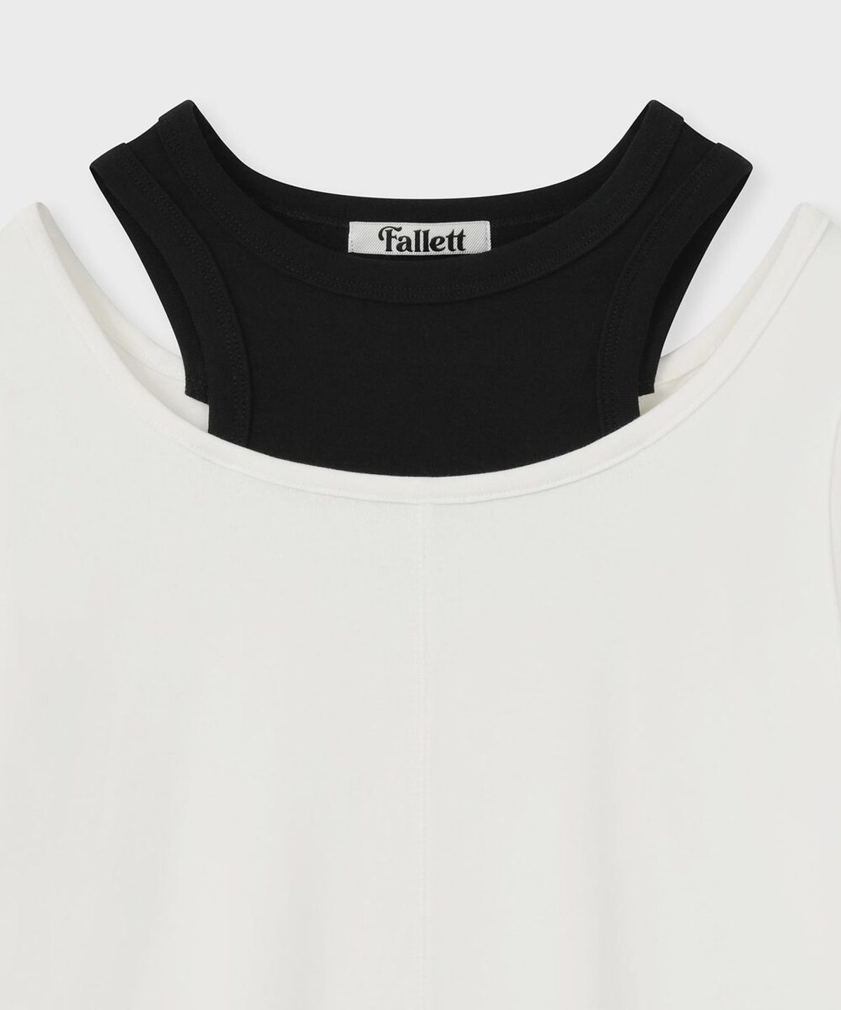 팔렛(FALLETT) 레이어드 반팔티 화이트