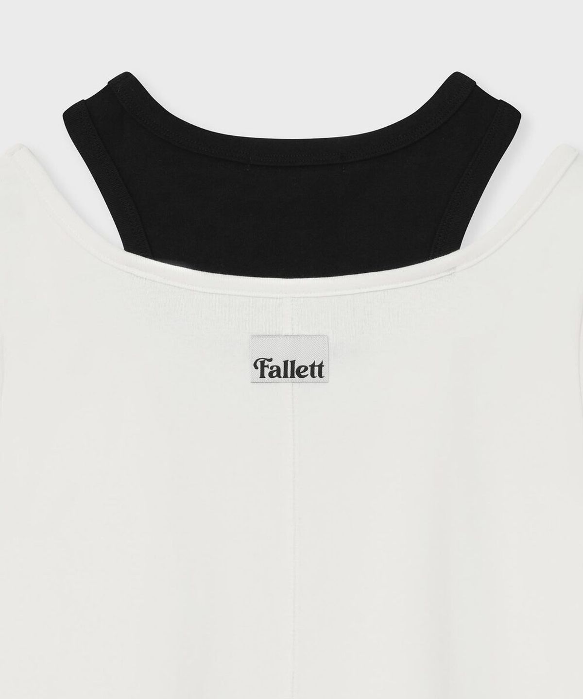 팔렛(FALLETT) 레이어드 반팔티 화이트