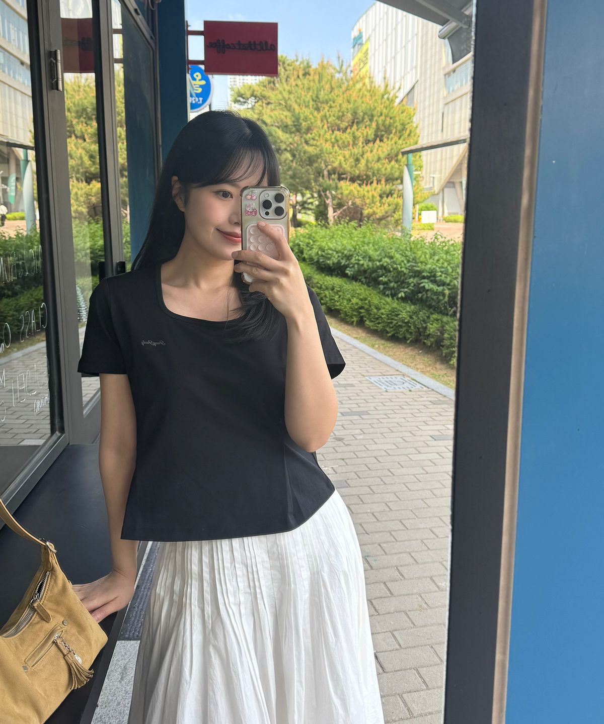 쥬시쥬디(JUCYJUDY) 스퀘어넥플레어티셔츠 JZTS320C
