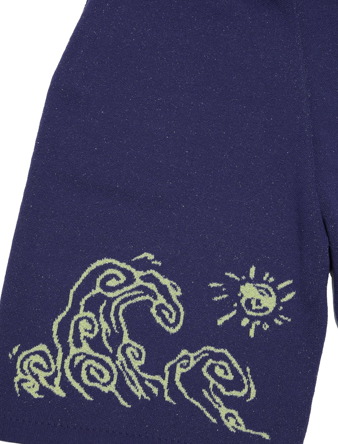 ★2025SS新作★YESEYESEE★Wave Print Knit Shorts yeseyesee Wave Print Knit Shorts - Black | International Store