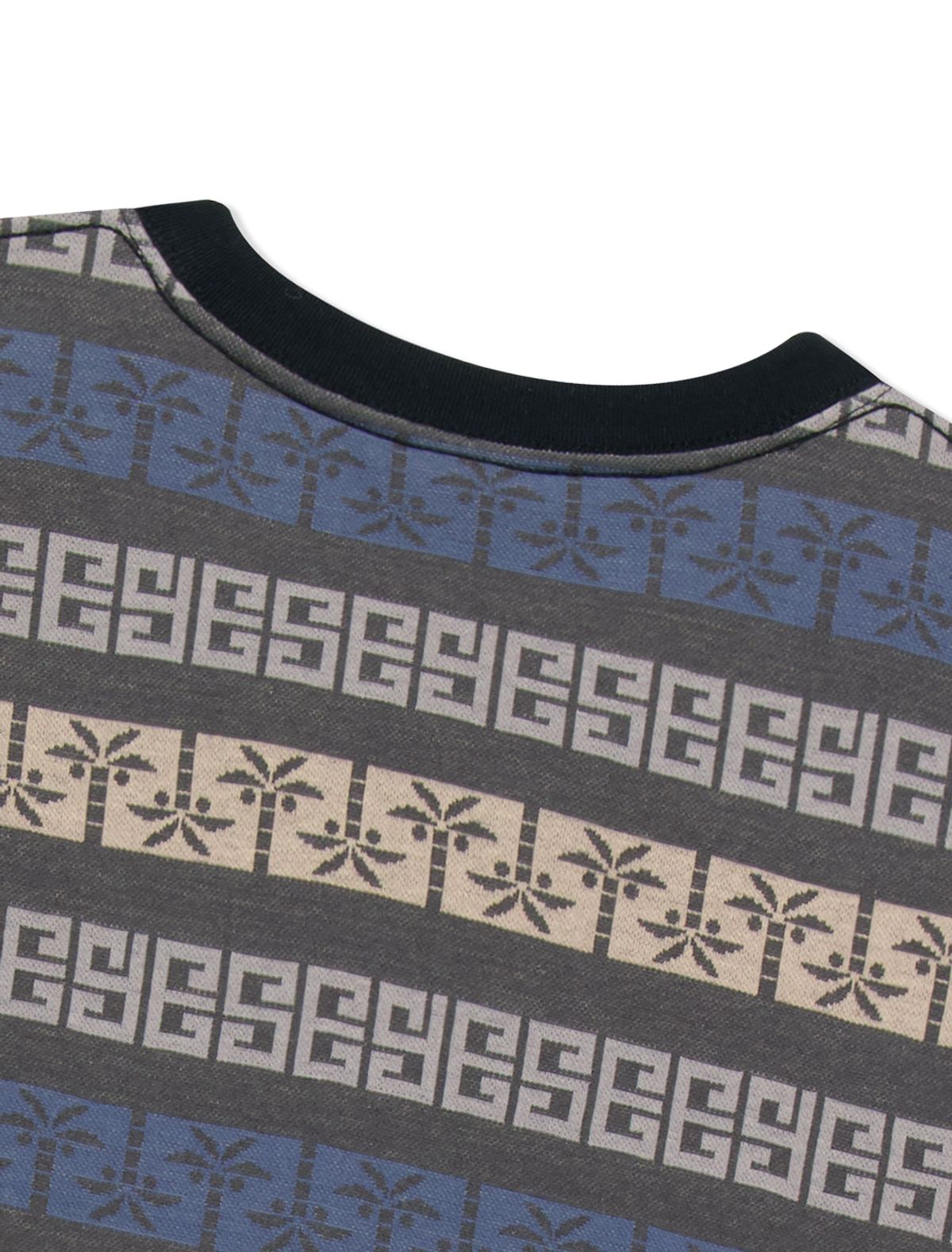 예스아이씨(YESEYESEE) Y.E.S Palm Jacquard Tee Charcoal