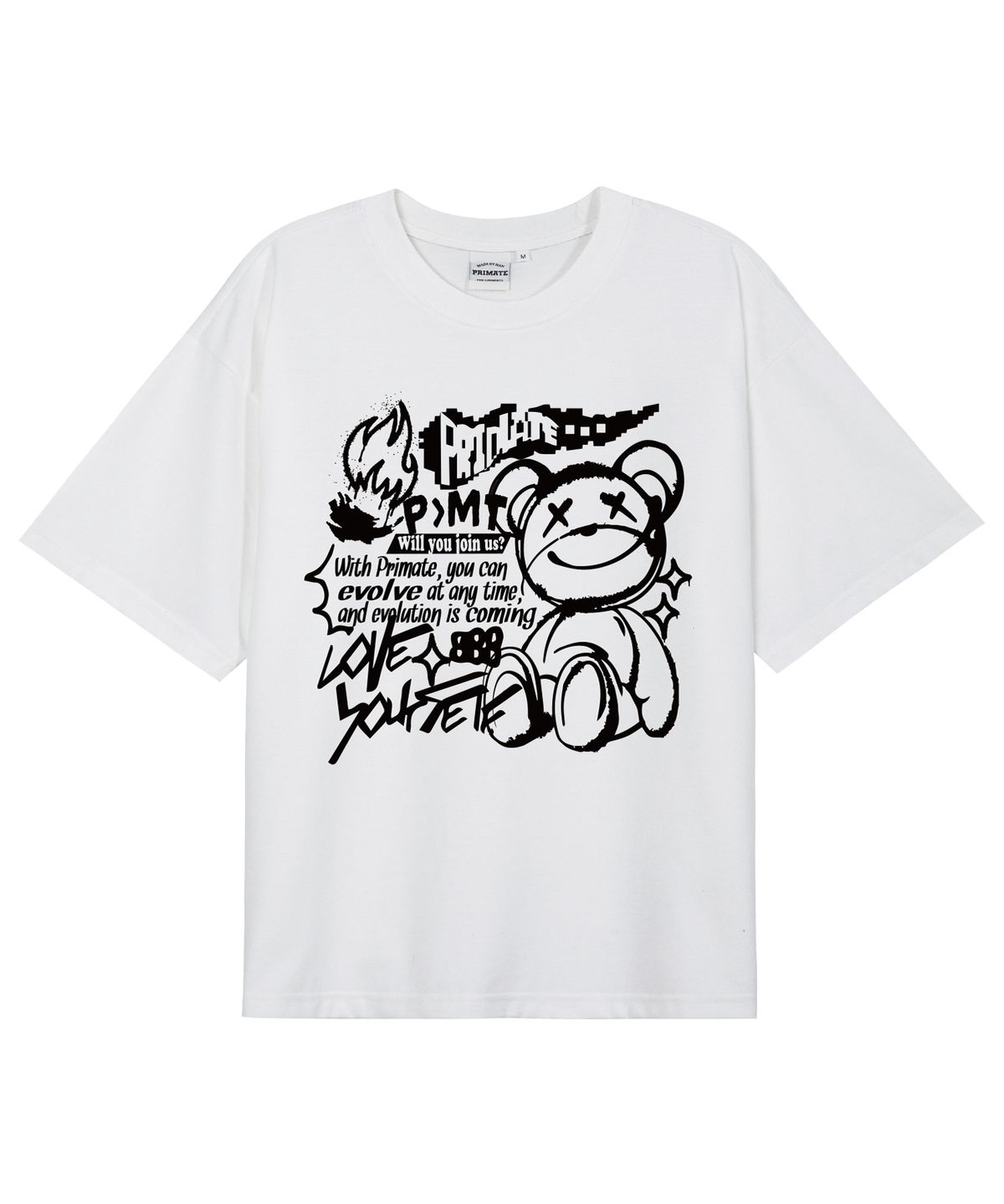프라임에이트(PRIMATE) [COOL COTTON] BURNING 오버핏 반팔티셔츠 8 COLORS