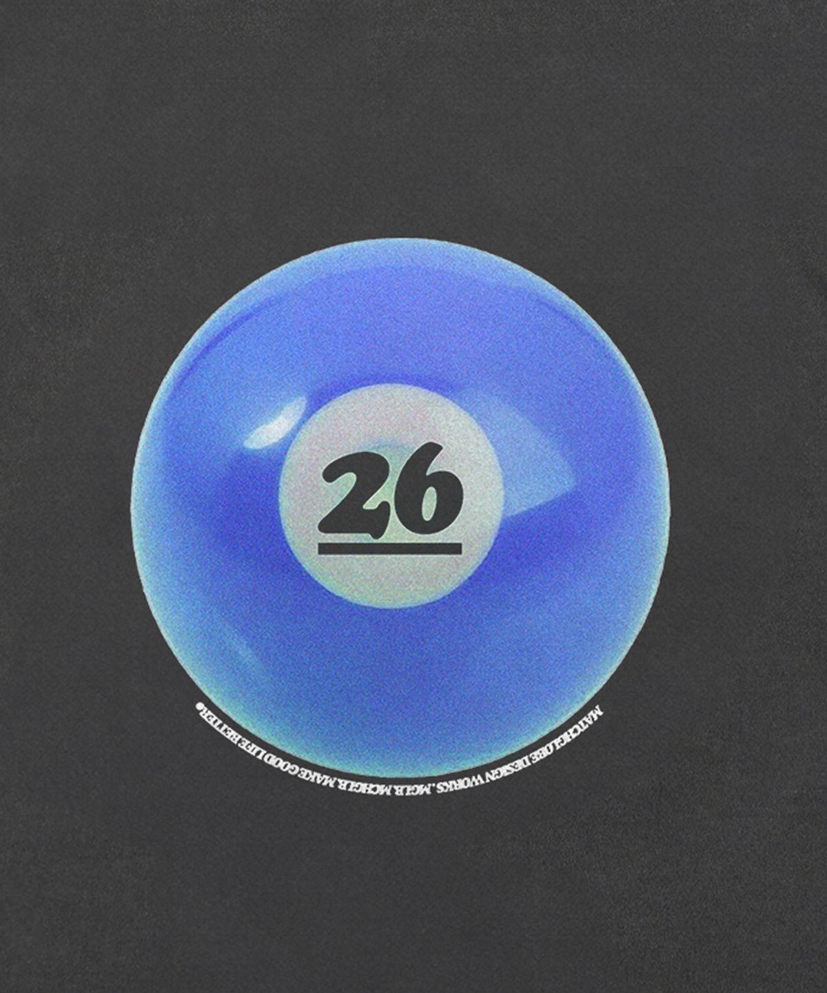 매치글로브(MATCHGLOBE) 빌리어즈 26 크롭 티(다크 그레이)