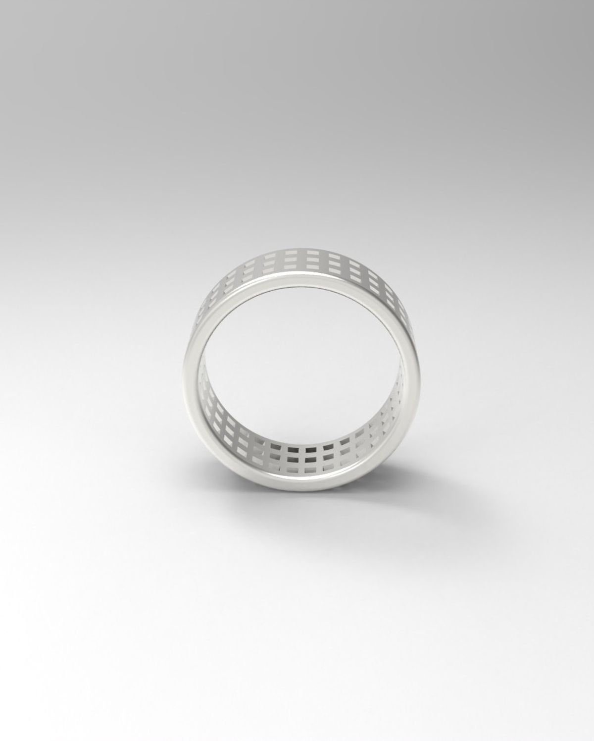 르네오브제(RENEOBJET) WIN SQUARE RING (3R) [STERLING SILVER] 기하학 디자인 패턴 포인트 925 실버 반지