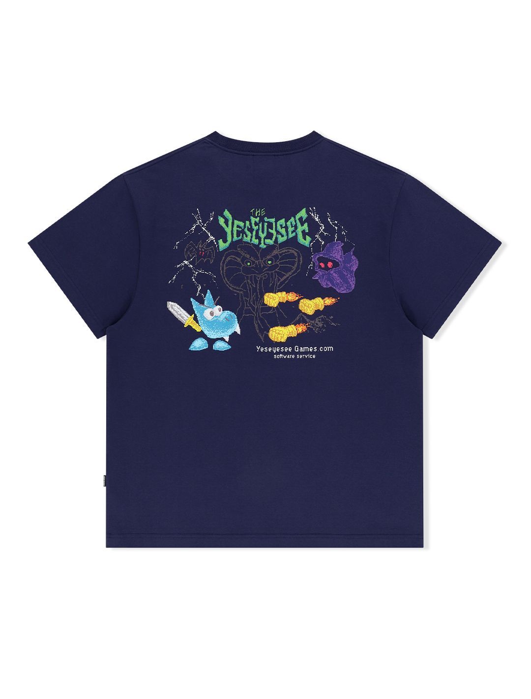 ★2025SS新作★YESEYESEE★Y.E.S Game Tee MUSINSA | YESEYESEE Y.E.S Game Tee Light Navy
