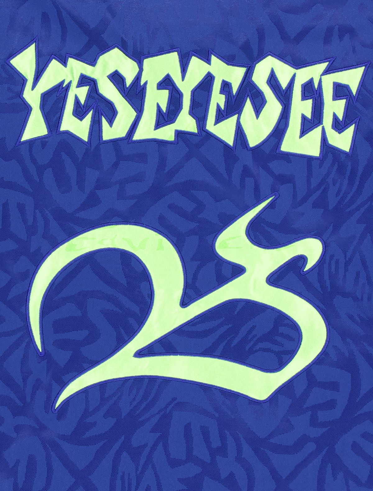예스아이씨(YESEYESEE) Y.E.S Jacquard Football Tee Blue