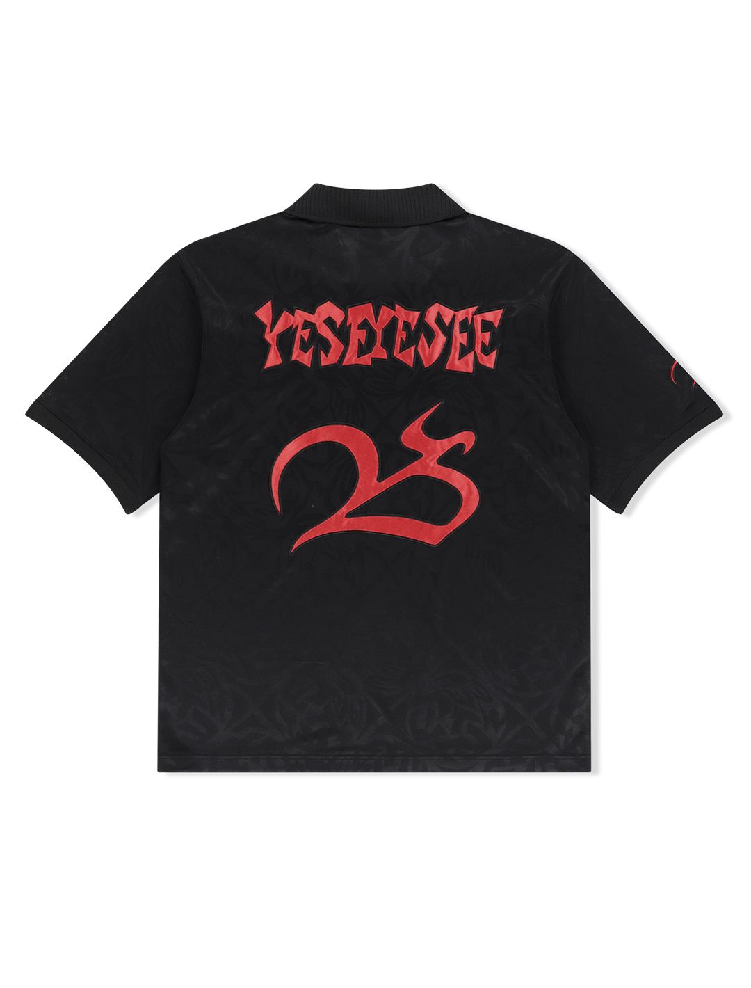 MUSINSA公式 | YESEYESEE Y.E.S Jacquard Football Tee Black