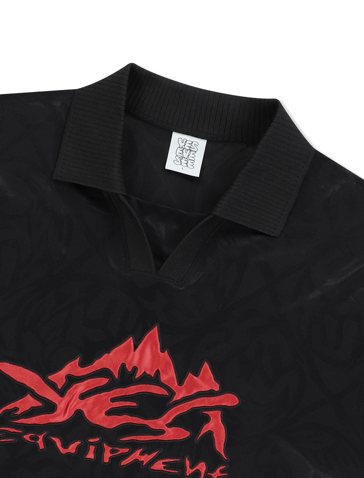 예스아이씨(YESEYESEE) Y.E.S Jacquard Football Tee Black