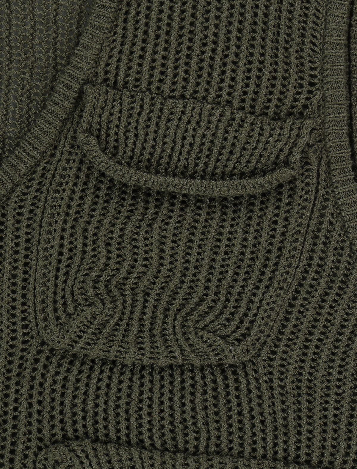 예스아이씨(YESEYESEE) Knitted Utility Vest Khaki