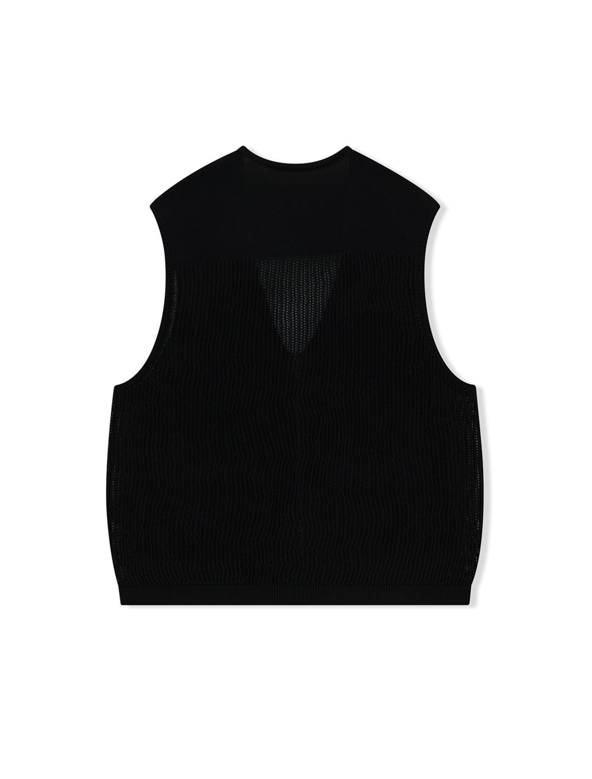 예스아이씨(YESEYESEE) Knitted Utility Vest Black