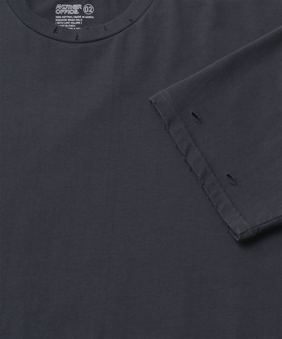 어나더 오피스(ANOTHER OFFICE) Bold Damage Tee (Charcoal)
