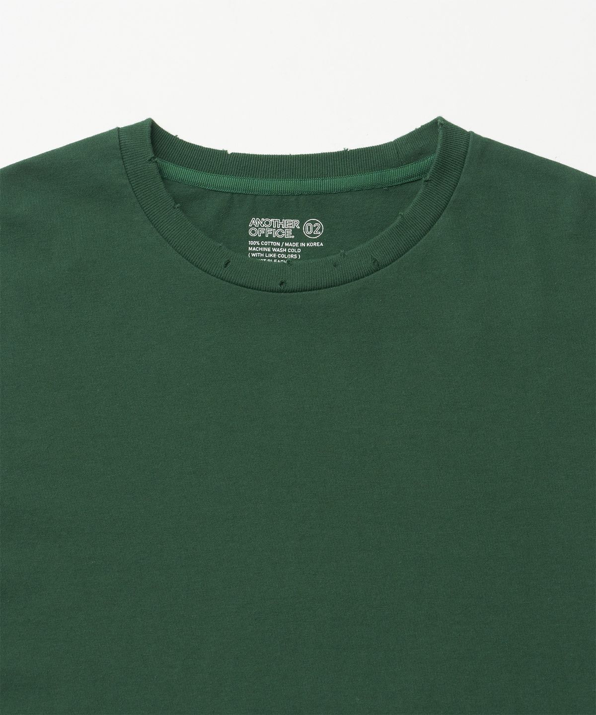 어나더 오피스(ANOTHER OFFICE) Bold Damage Tee (Forest Green)