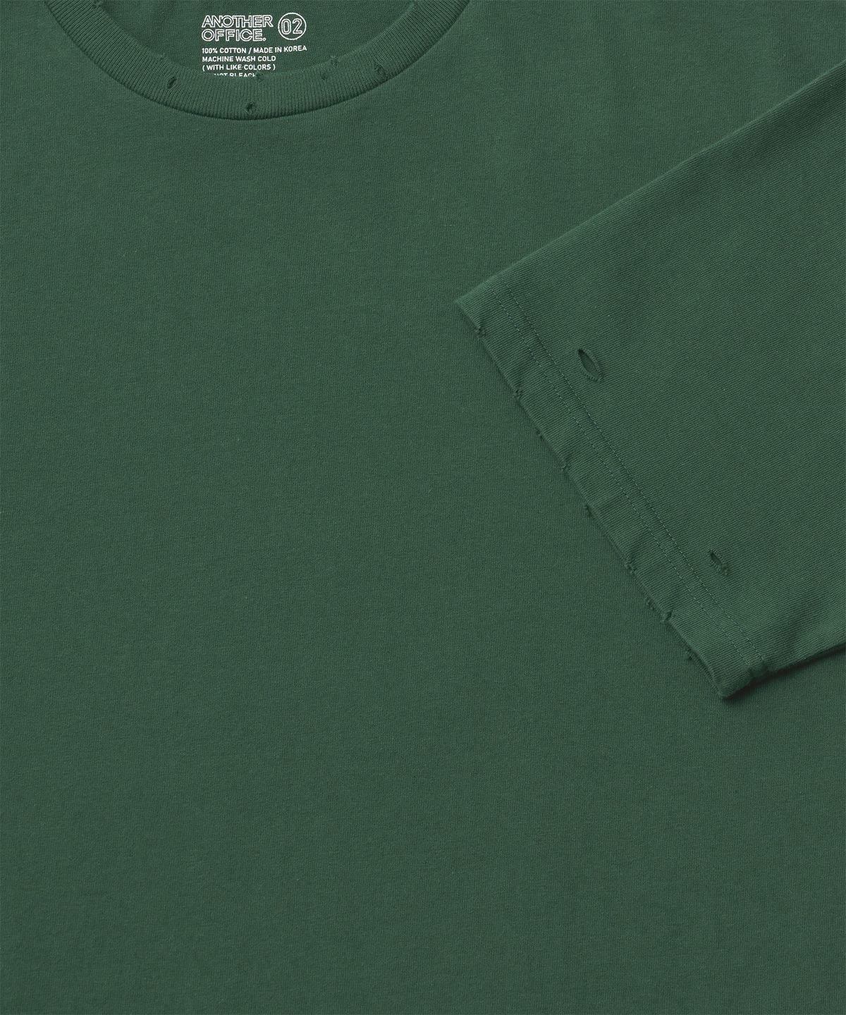 어나더 오피스(ANOTHER OFFICE) Bold Damage Tee (Forest Green)