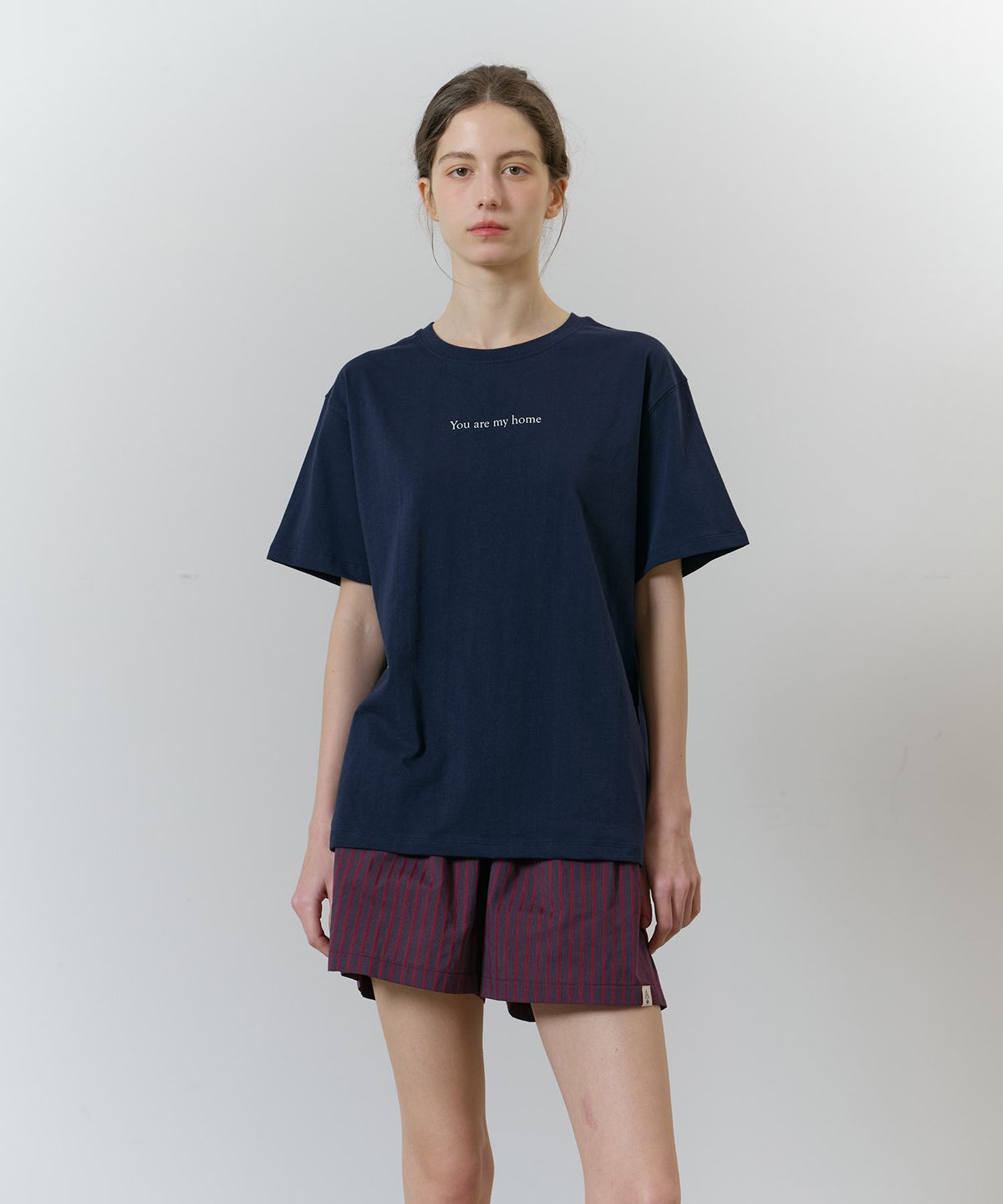 아템포(ATEMPO) LETTERING COTTON T-SHIRT (woman)