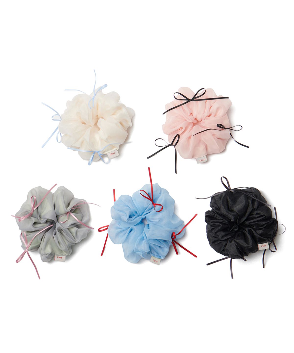 클로르(CLOR) RIBBON ORGANZA SCRUNCHIE - 5 colors
