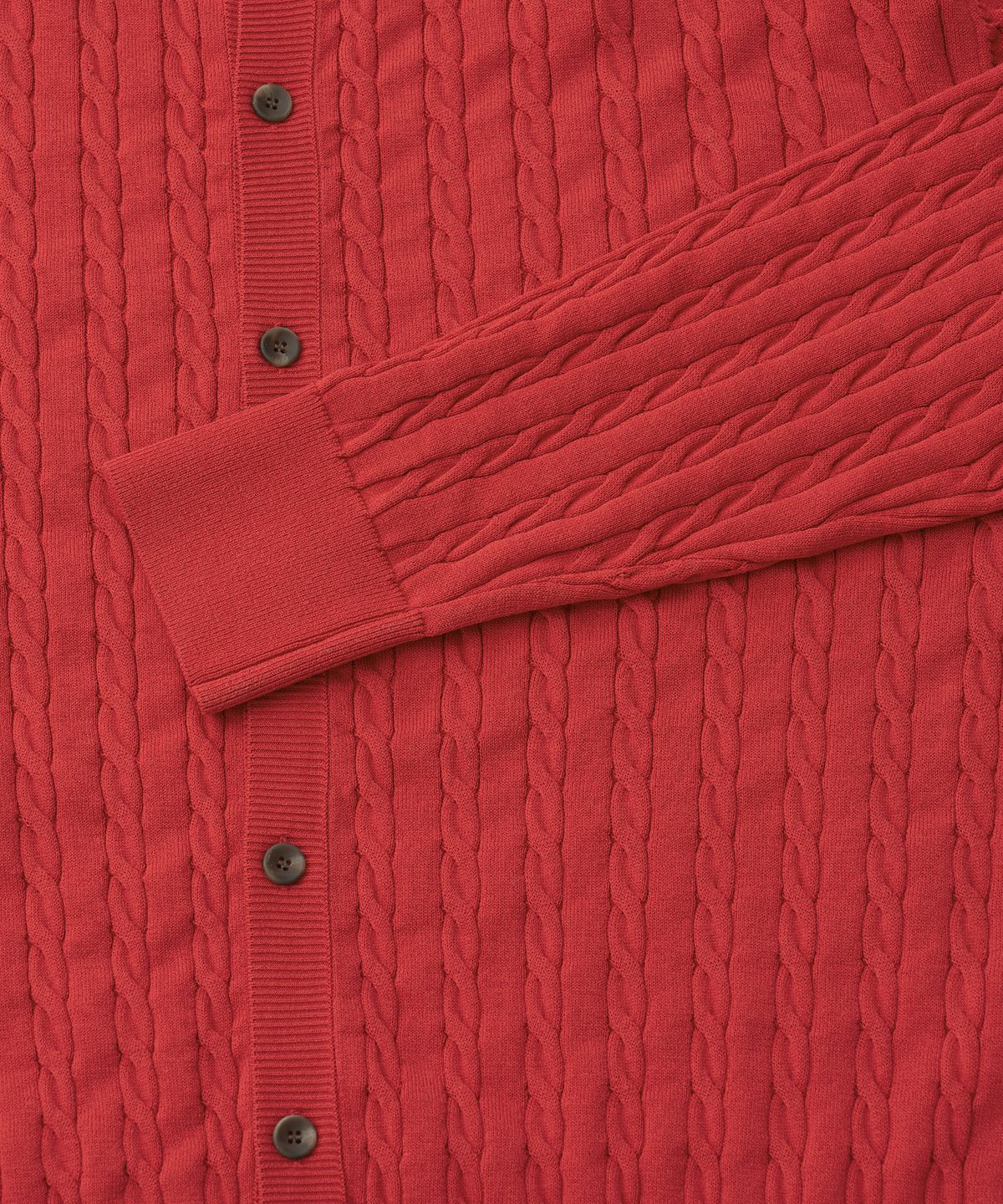 어나더 오피스(ANOTHER OFFICE) Current Cable Cardigan (Carmine)