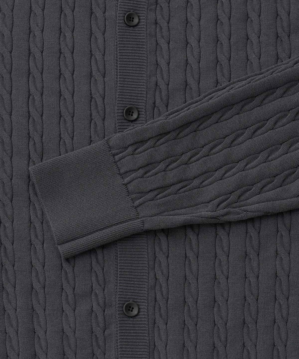 어나더 오피스(ANOTHER OFFICE) Current Cable Cardigan (Dark Navy)