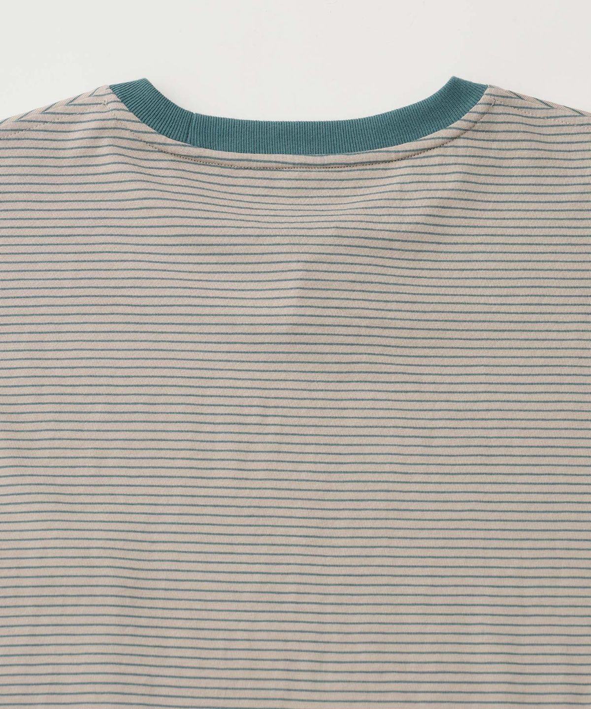 어나더 오피스(ANOTHER OFFICE) Basis Border Pocket Tee (Ocean Blue)