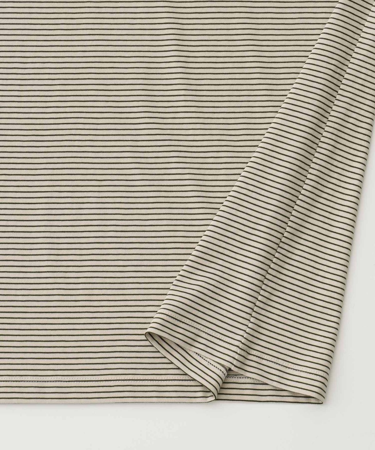 어나더 오피스(ANOTHER OFFICE) Basis Border Pocket Tee (Olive Drab)