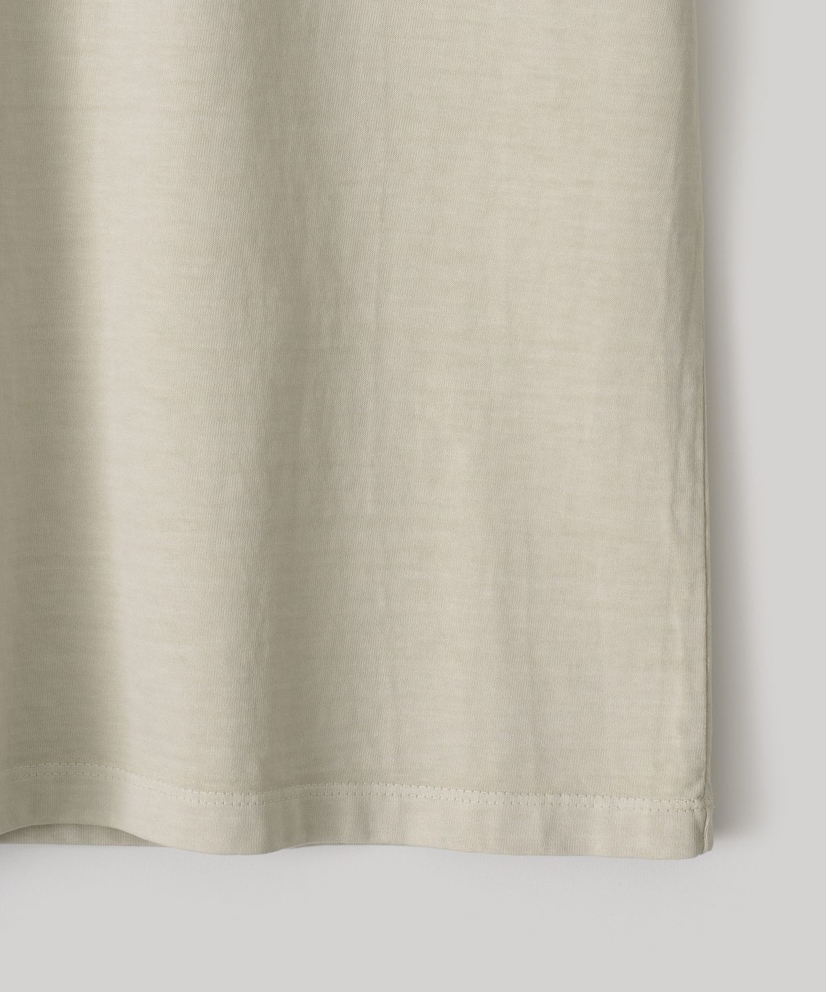 어나더 오피스(ANOTHER OFFICE) French Henry Neck Garment Tee (Light Sand)