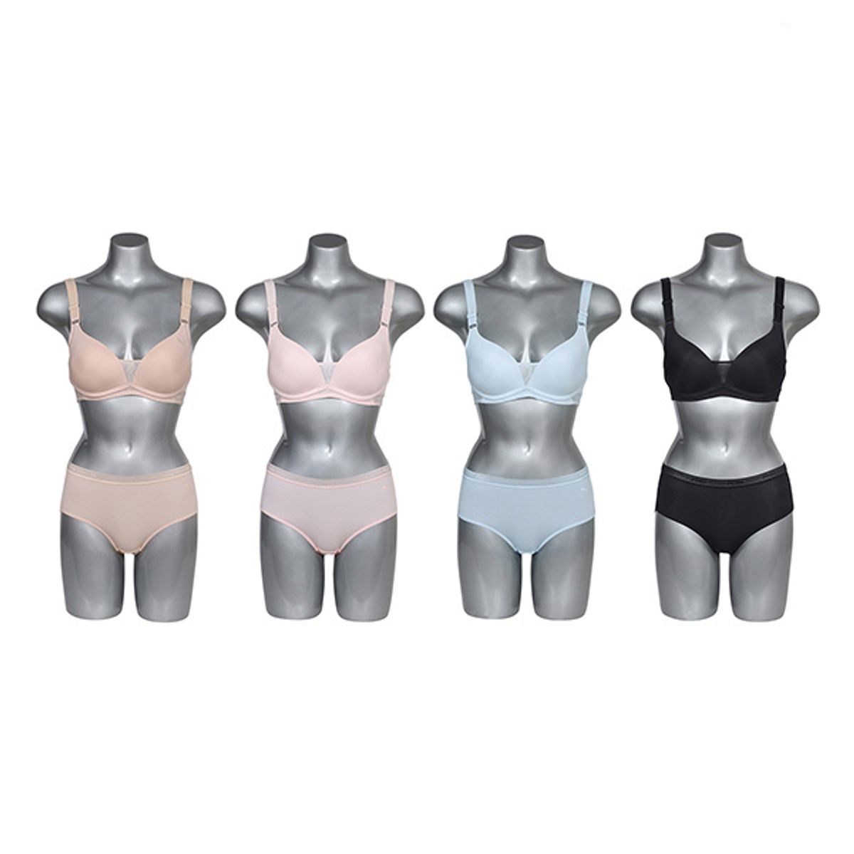 푸마 바디웨어(PUMA BODYWEAR) 여성 에어 브리지 브라팬티 4SET