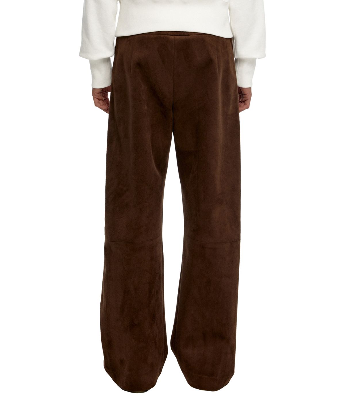 이알에이(ERA) UNISEX SUEDE EFFECT TRACK PANTS - BROWN