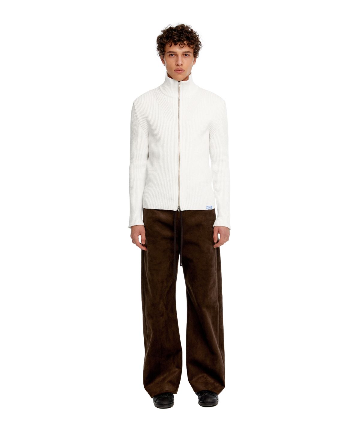 이알에이(ERA) UNISEX SUEDE EFFECT TRACK PANTS - BROWN