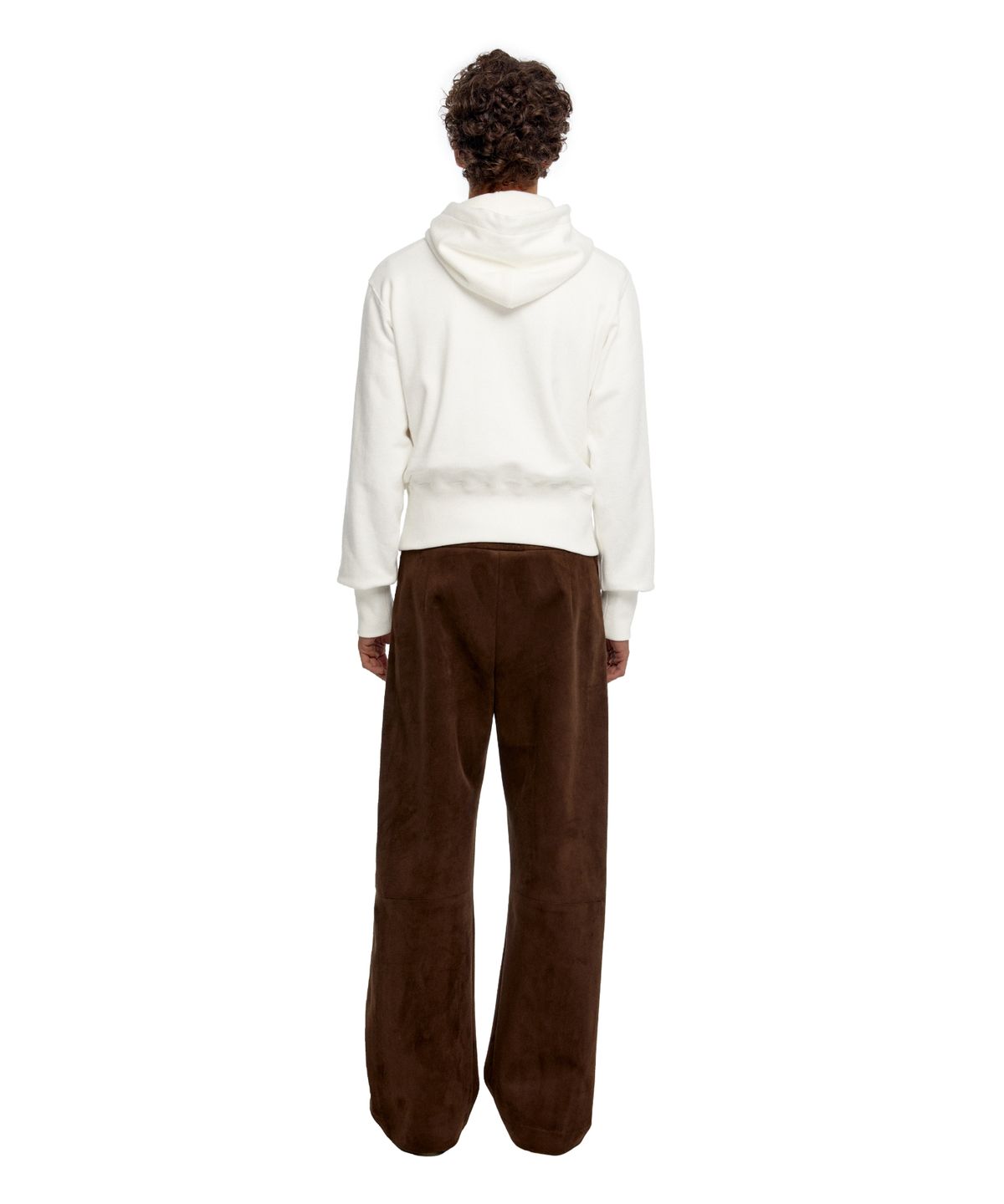 이알에이(ERA) UNISEX SUEDE EFFECT TRACK PANTS - BROWN