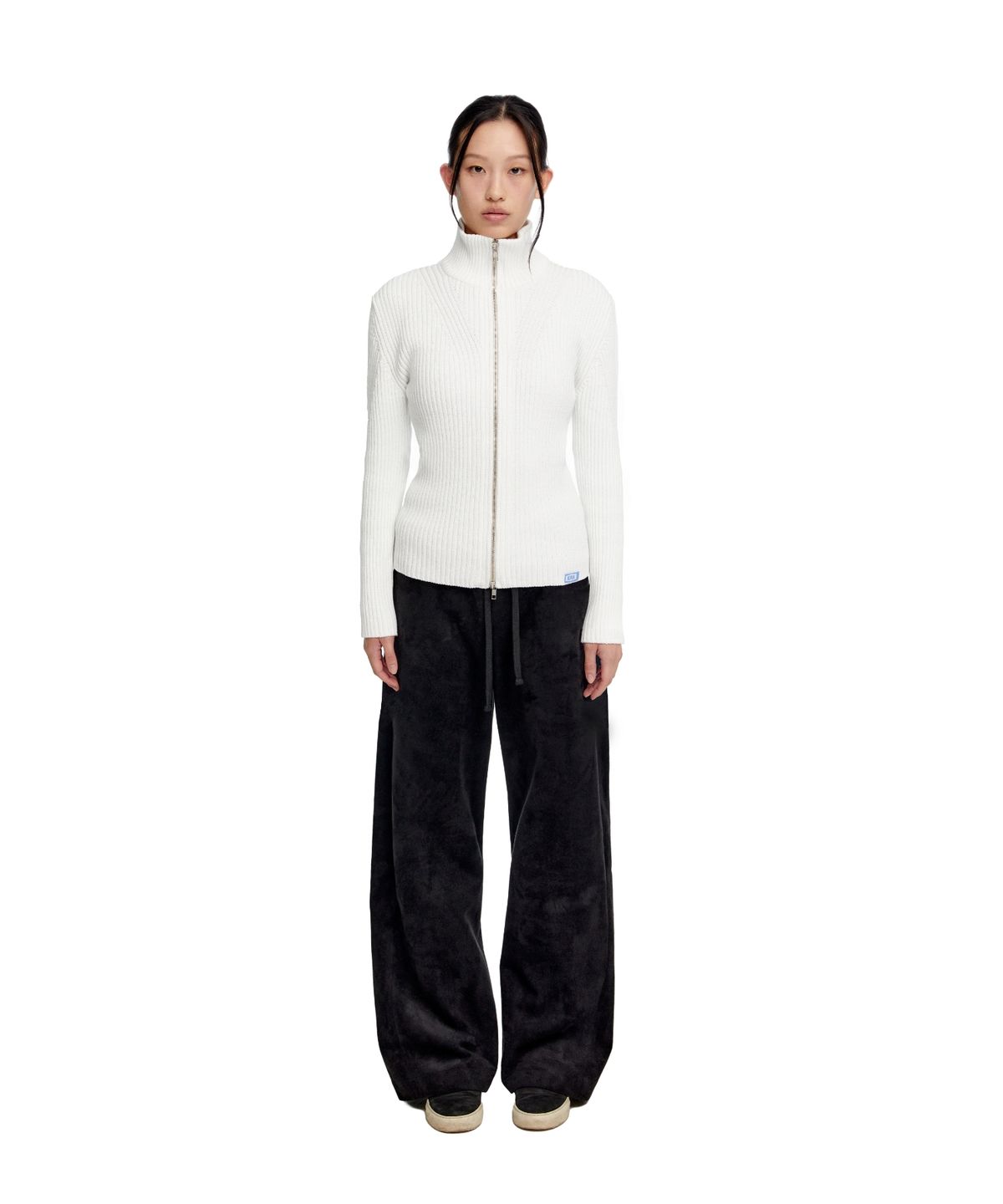 이알에이(ERA) UNISEX SUEDE EFFECT TRACK PANTS - BLACK
