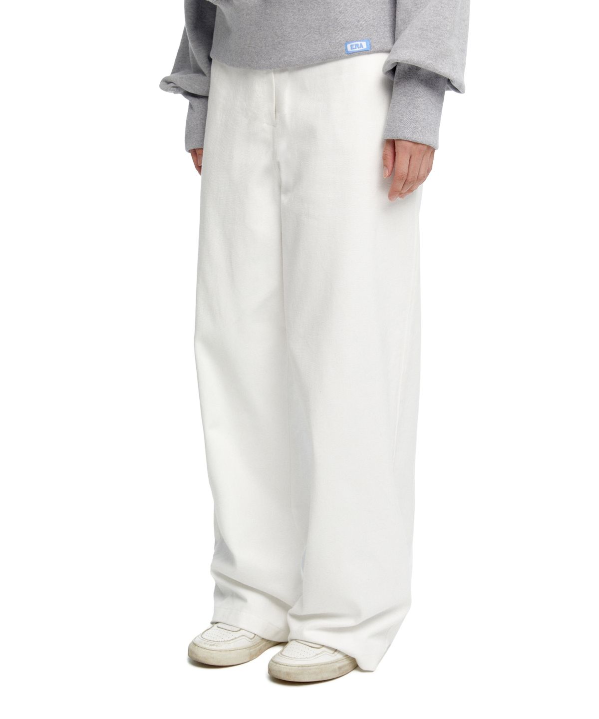 이알에이(ERA) WOMEN CLASSIC WIDE - FIT DRAWSTRING PANTS - WHITE