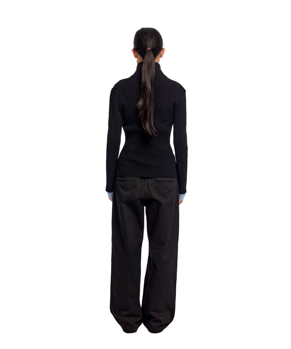 이알에이(ERA) WOMEN CLASSIC WIDE - FIT DRAWSTRING PANTS - BLACK