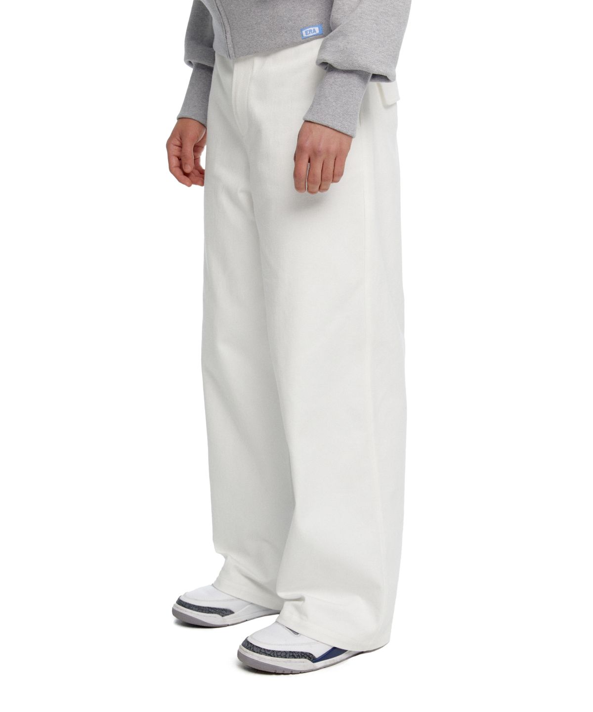 이알에이(ERA) MEN CLASSIC WIDE - FIT DRAWSTRING PANTS - WHITE