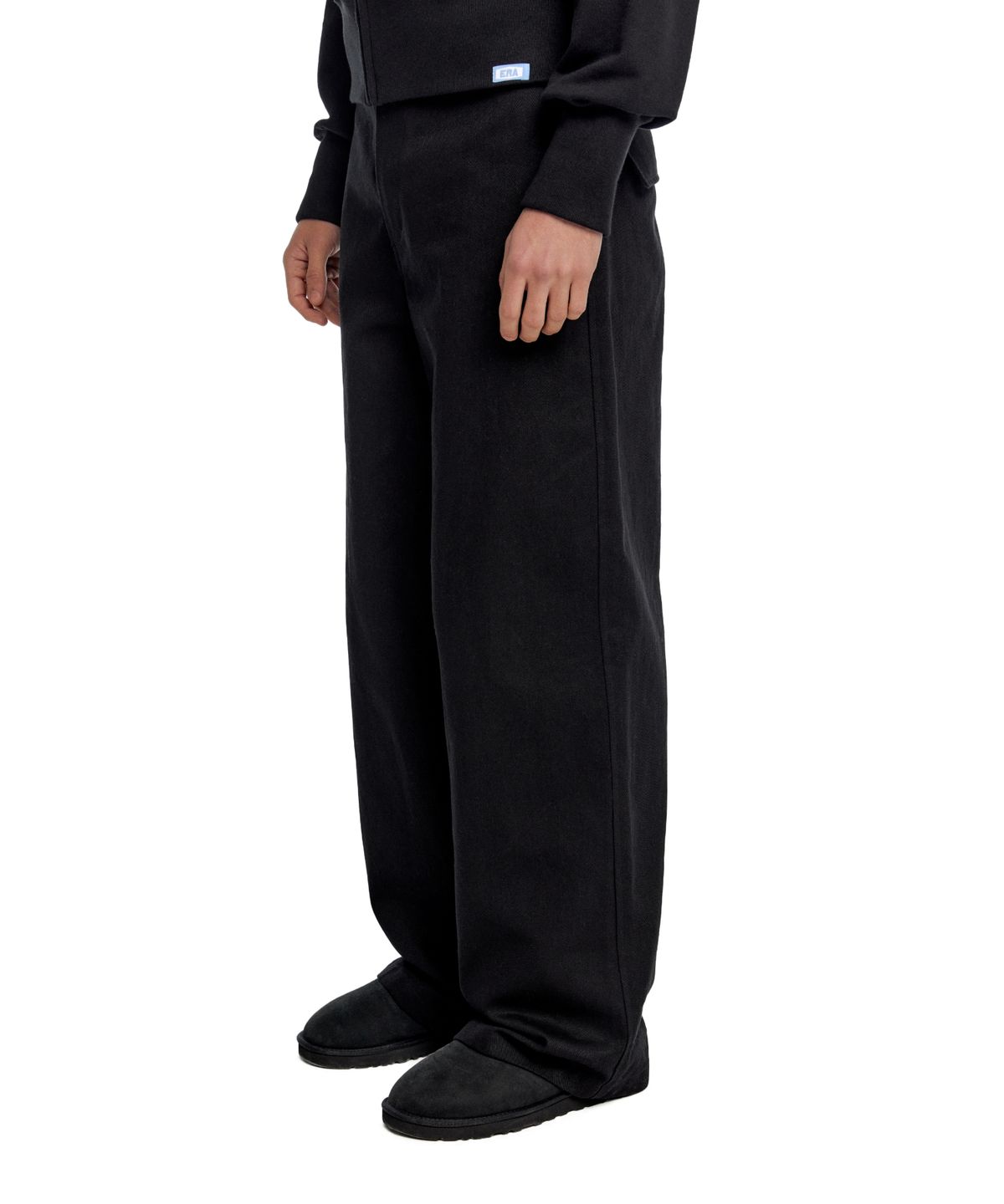 이알에이(ERA) MEN CLASSIC WIDE - FIT DRAWSTRING PANTS - BLACK