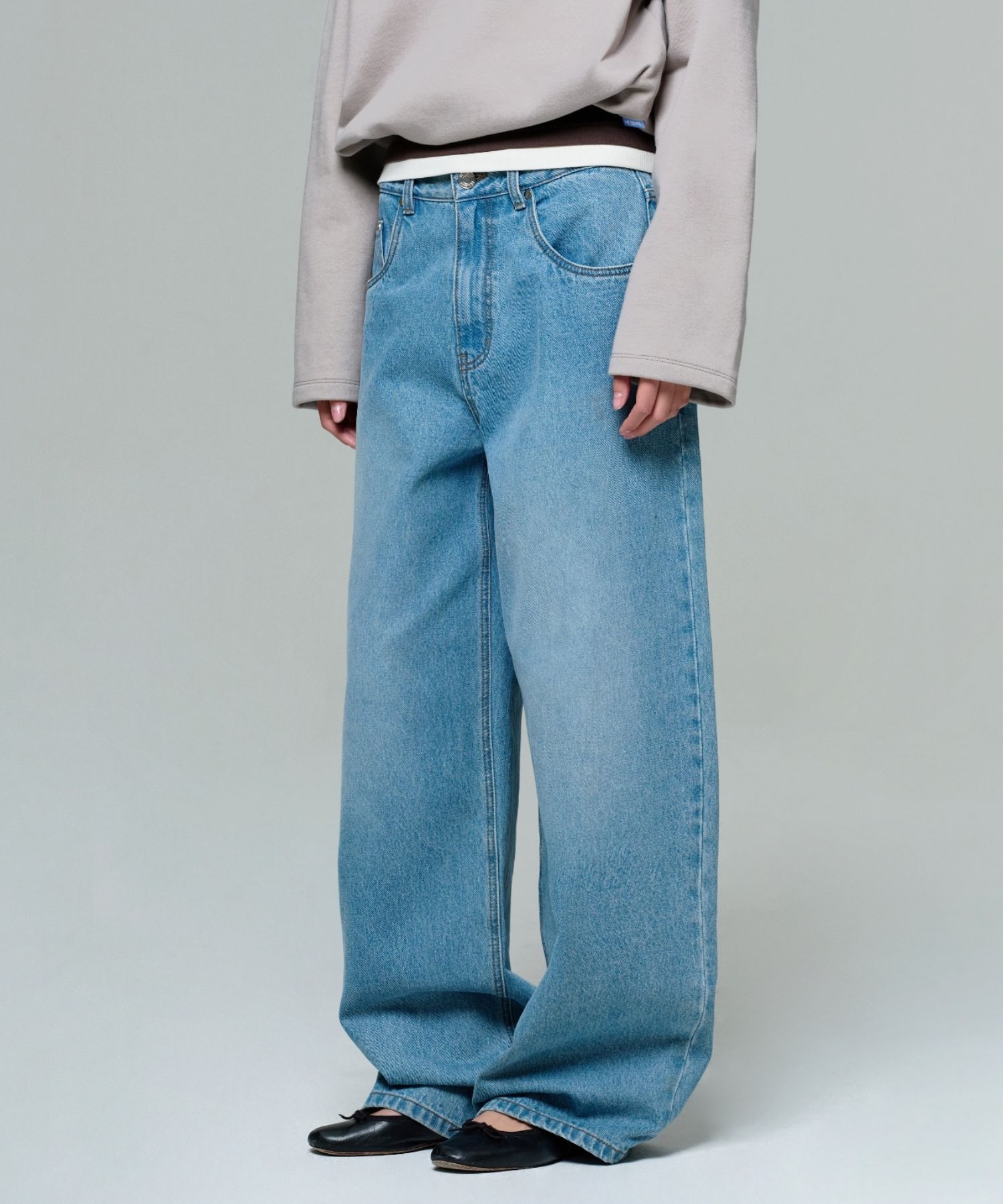 MUSINSA | ERA WOMEN ERA WIDE FIT DENIM PANTS - LIGHT BLUE