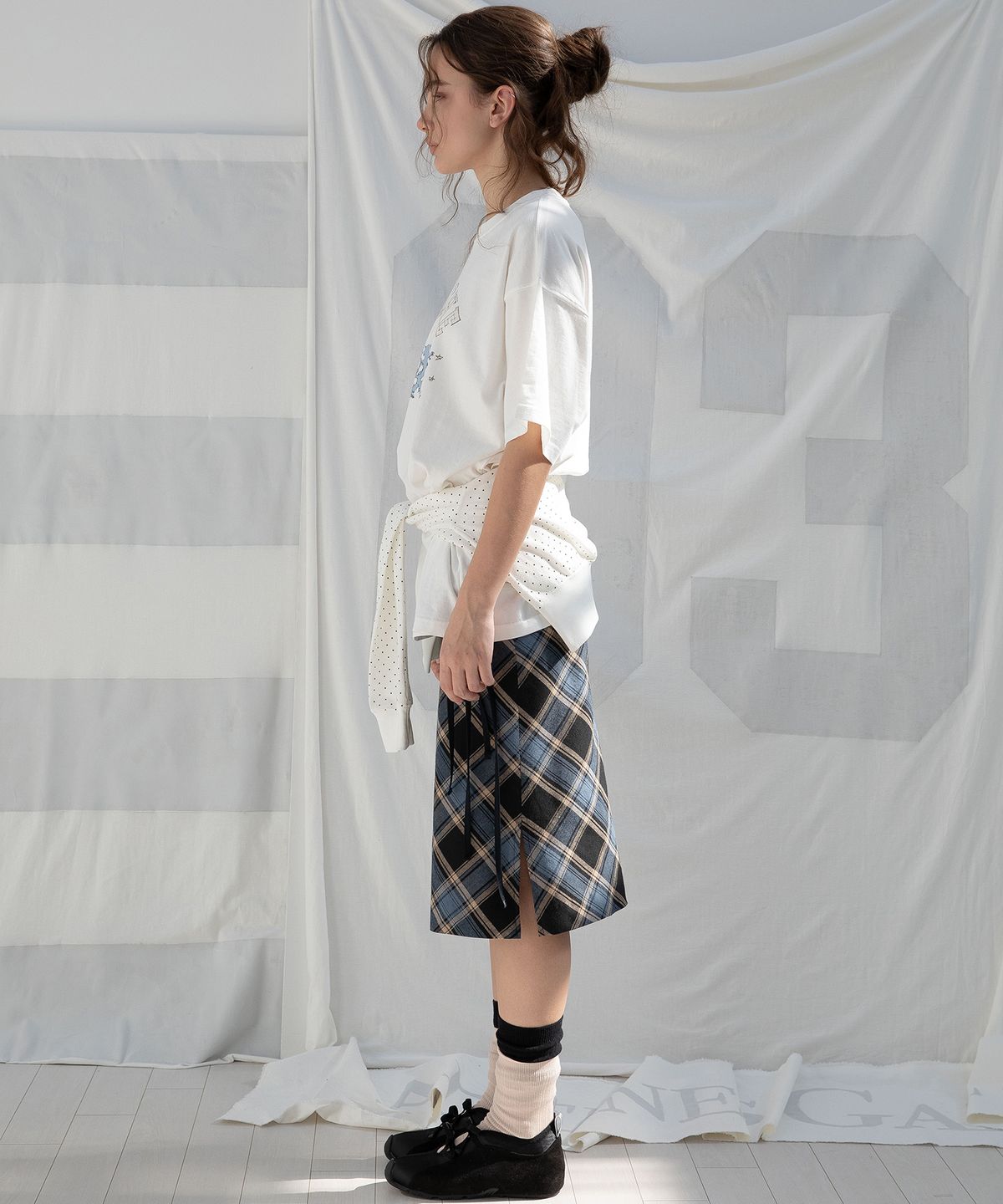 디망쉬(dimanche) PREPPY CAKE OVERSIZE T-SHIRT