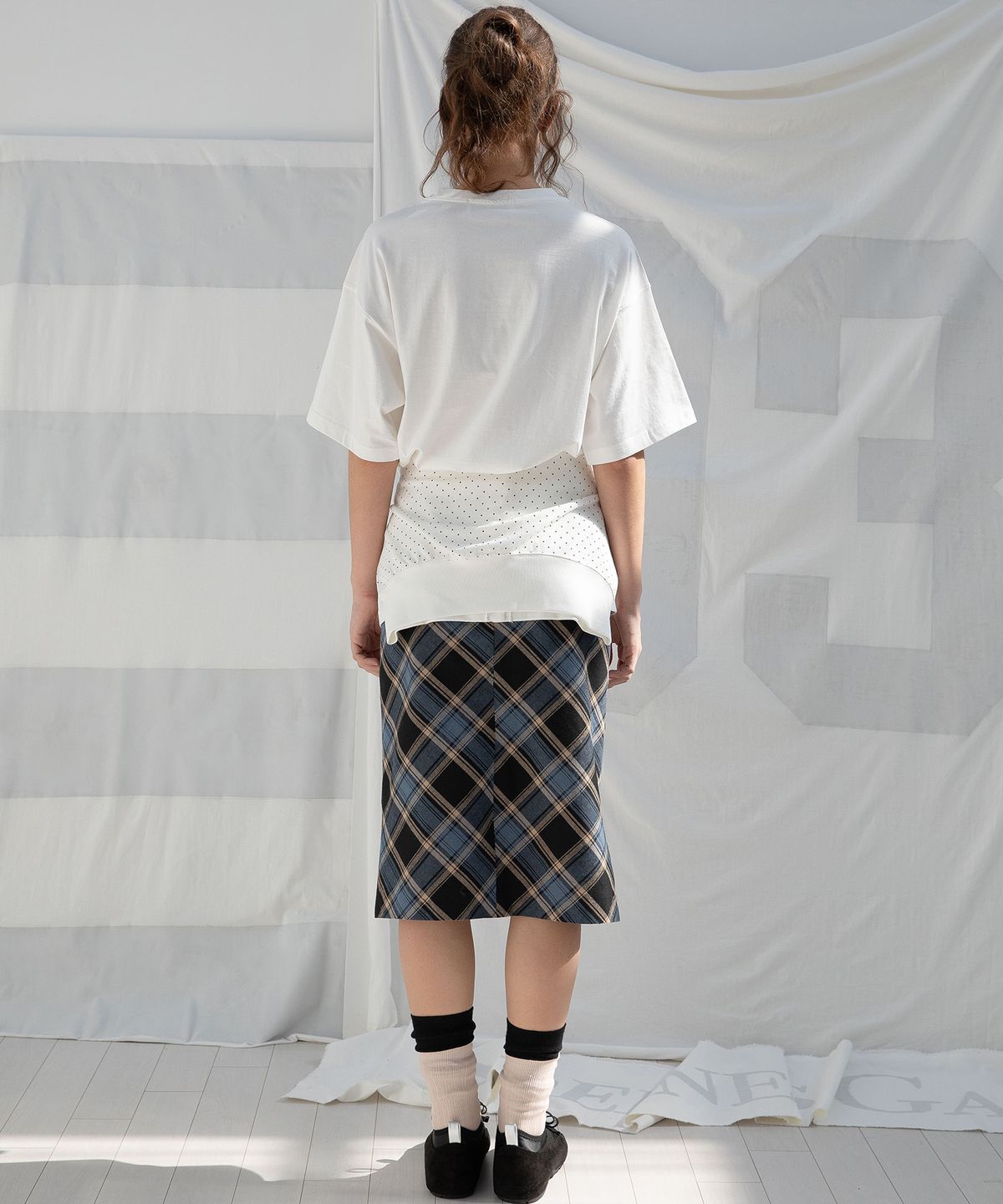 디망쉬(dimanche) PREPPY CAKE OVERSIZE T-SHIRT