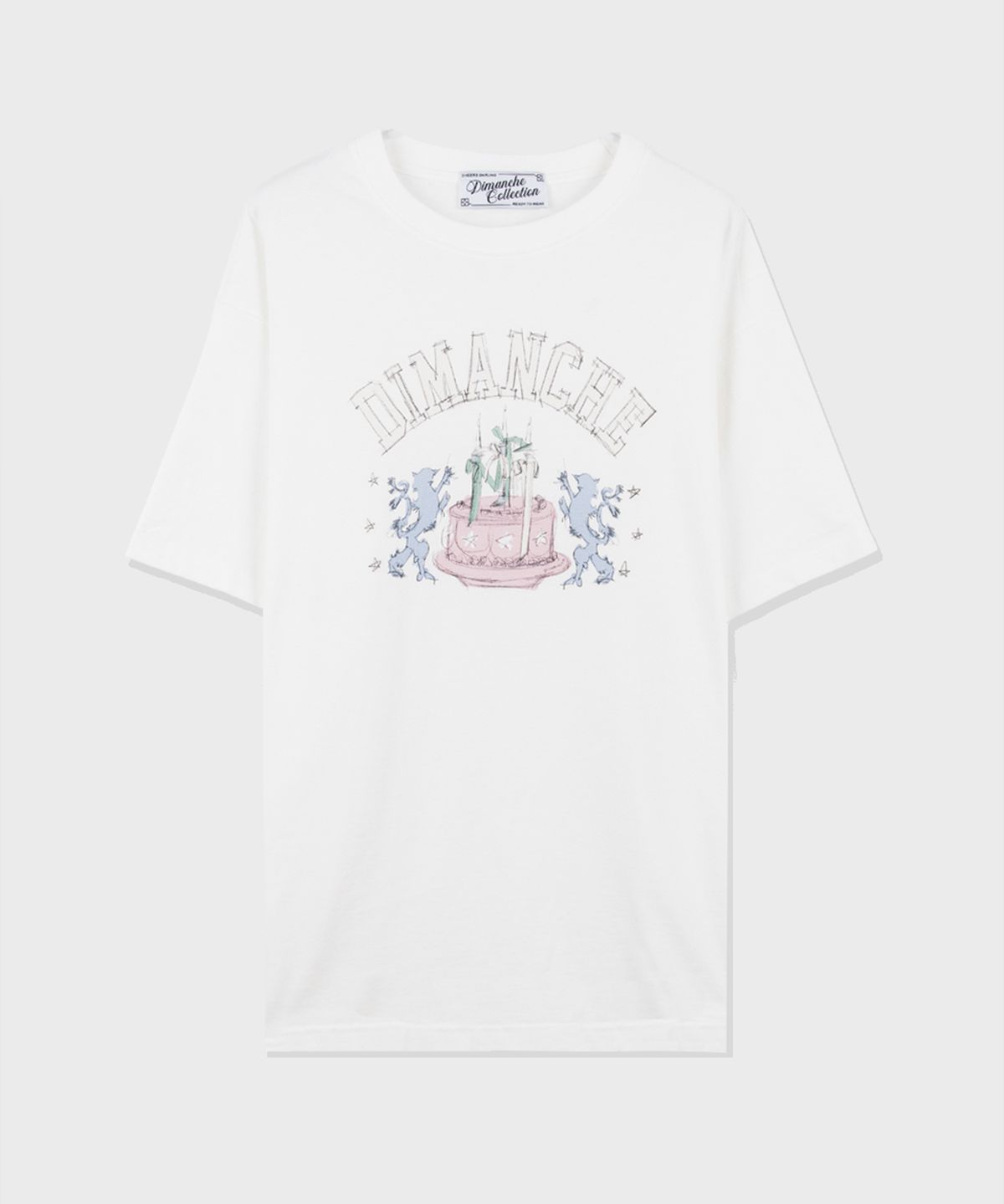 디망쉬(dimanche) PREPPY CAKE OVERSIZE T-SHIRT