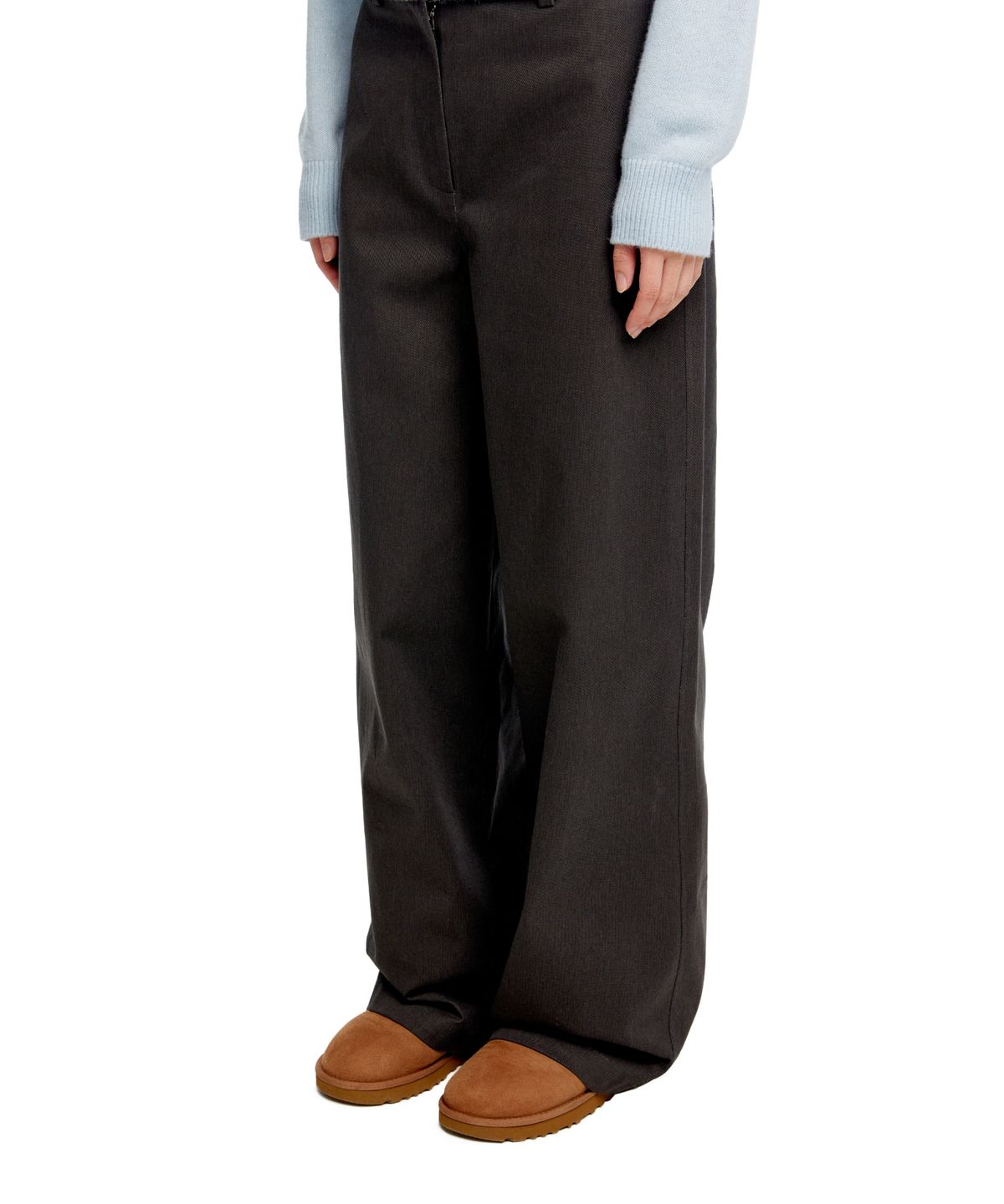 이알에이(ERA) WOMEN CLASSIC WIDE - FIT DRAWSTRING PANTS - GRAY