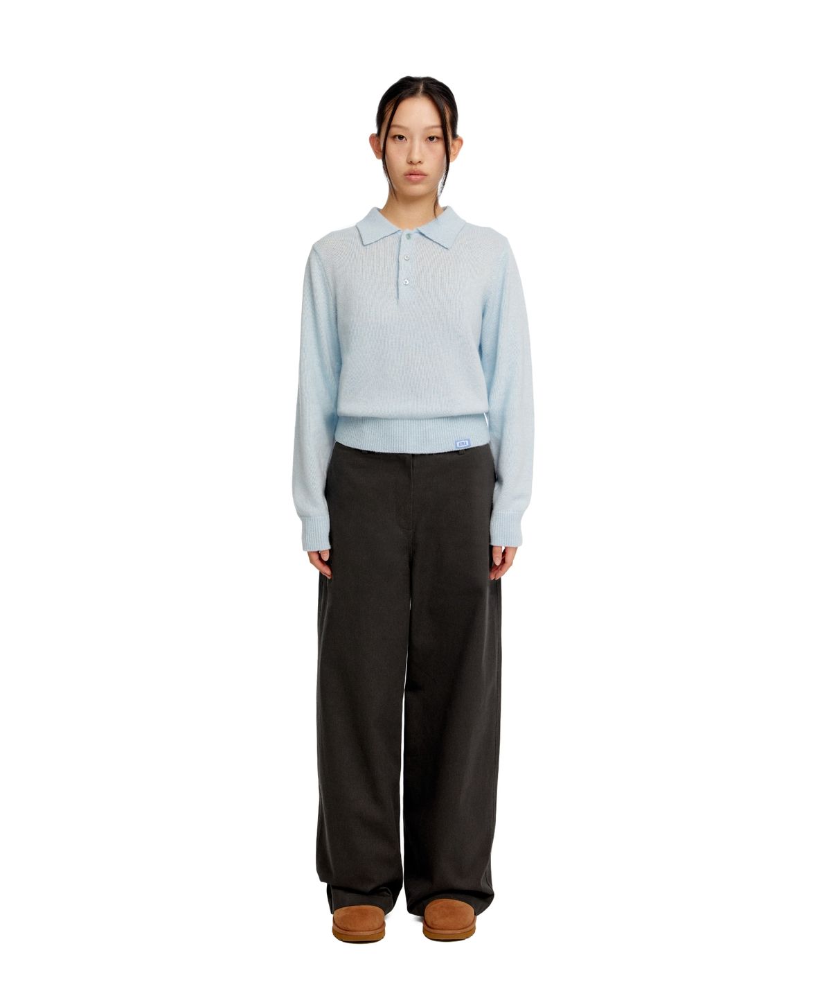이알에이(ERA) WOMEN CLASSIC WIDE - FIT DRAWSTRING PANTS - GRAY