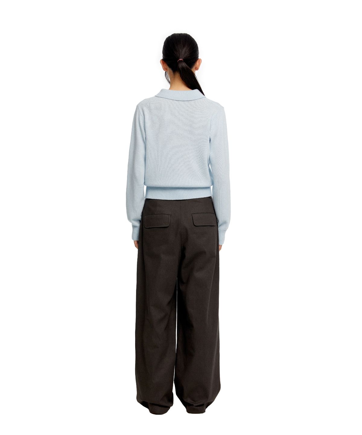 이알에이(ERA) WOMEN CLASSIC WIDE - FIT DRAWSTRING PANTS - GRAY