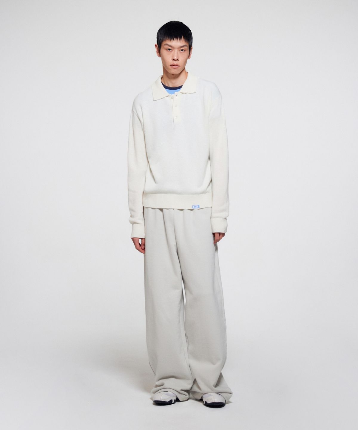 이알에이(ERA) MEN WOOL BLEND POLO SWEATER - WHITE