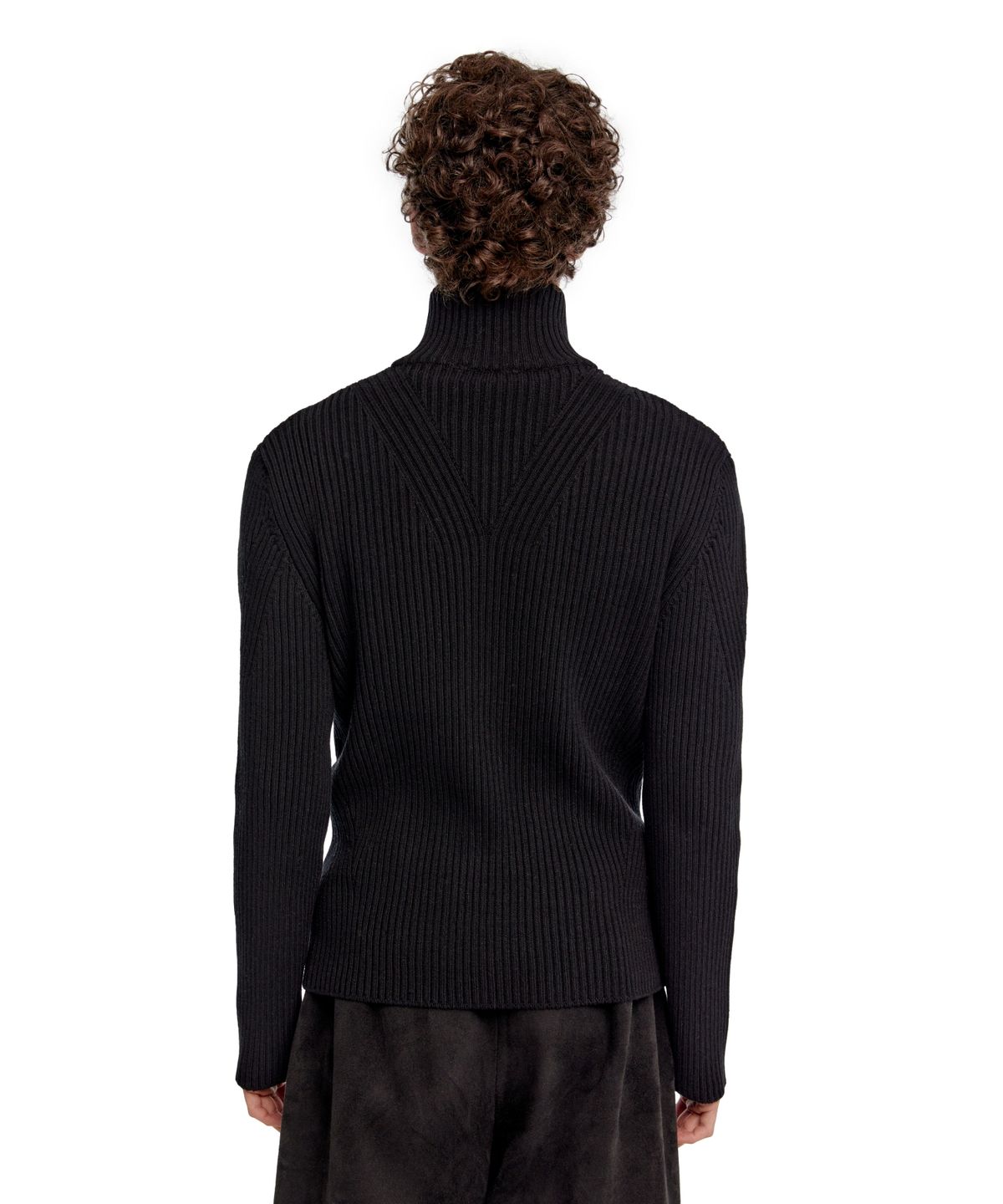 이알에이(ERA) MEN SLIM-FIT ZIP-UP SWEATER - BLACK
