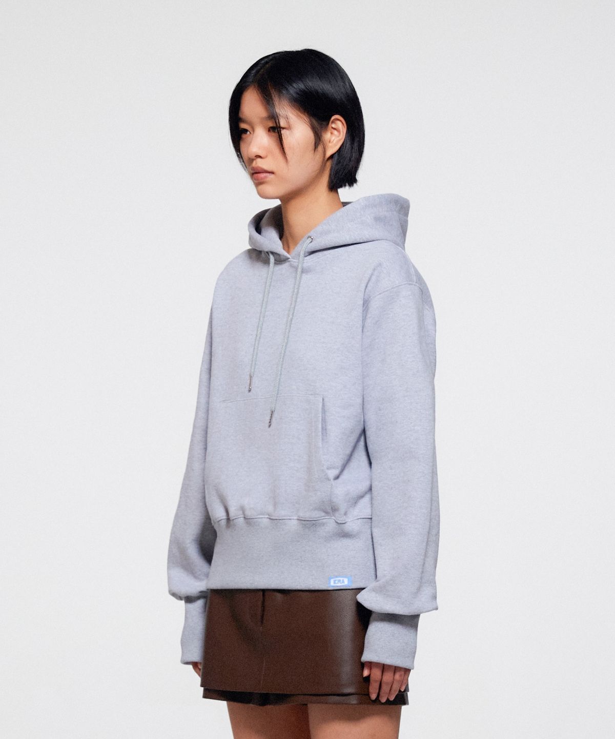 이알에이(ERA) UNISEX ERA HEAVY HOODIE - WHITE MELANGE