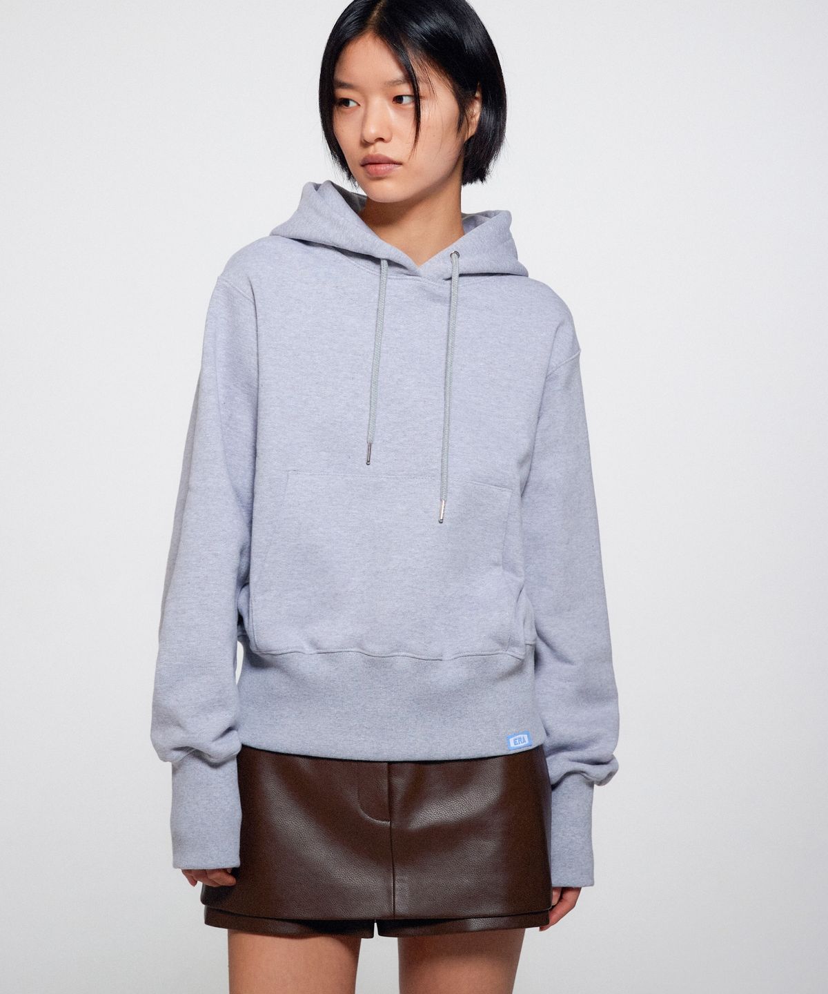 이알에이(ERA) UNISEX ERA HEAVY HOODIE - WHITE MELANGE