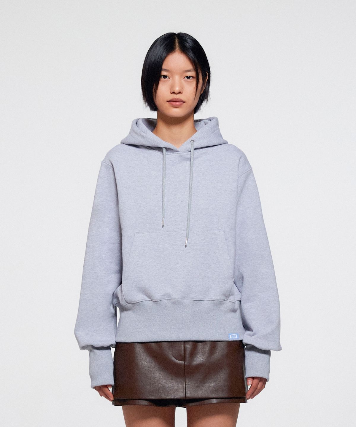 이알에이(ERA) UNISEX ERA HEAVY HOODIE - WHITE MELANGE